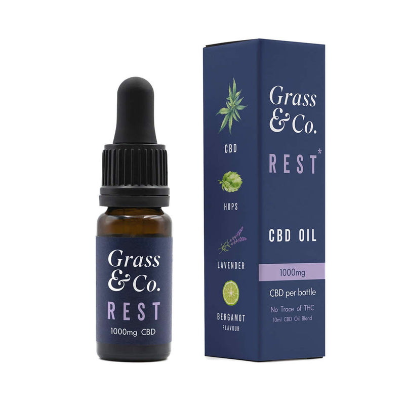 REST 1000mg (11%) CBD Oil Drops - Grass & Co.